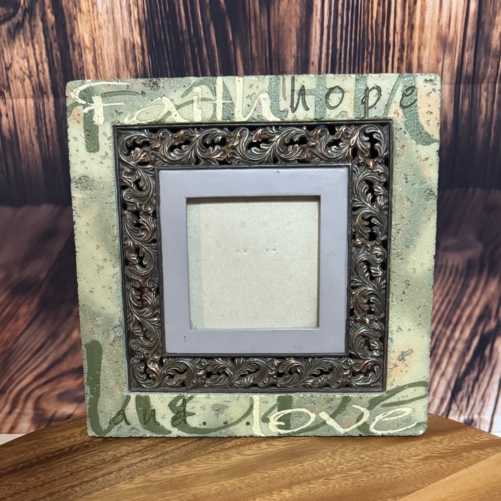 Decorative Green and Brown Photo Frame
